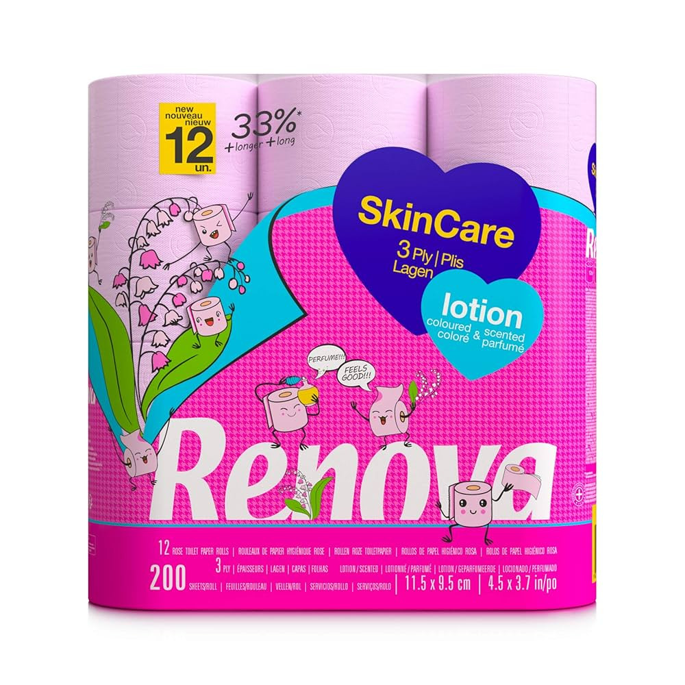 Renova Skincare Lotion Toilet Paper 12 Rolls, Pack of 12 | Amazon (DE)