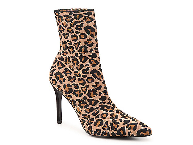 Steve Madden Enya Bootie - Women's - Brown/Black Leopard Print | DSW
