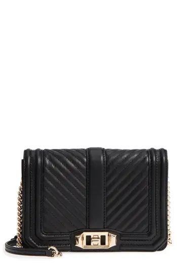 Rebecca Minkoff Small Love Leather Crossbody Bag - Black | Nordstrom