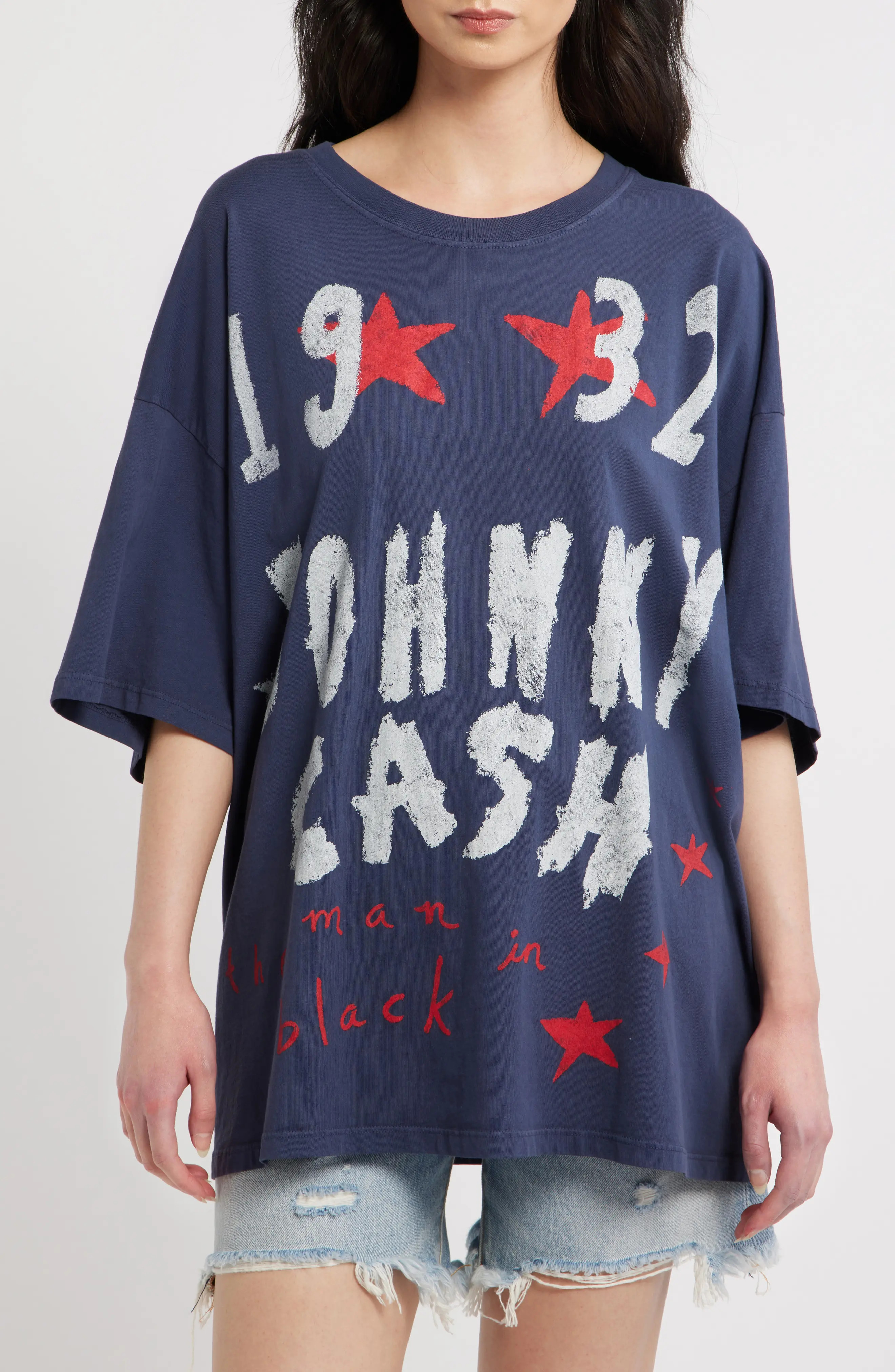 Johnny Cash Doodles Oversized Graphic Tee (Women) | Nordstrom | Nordstrom