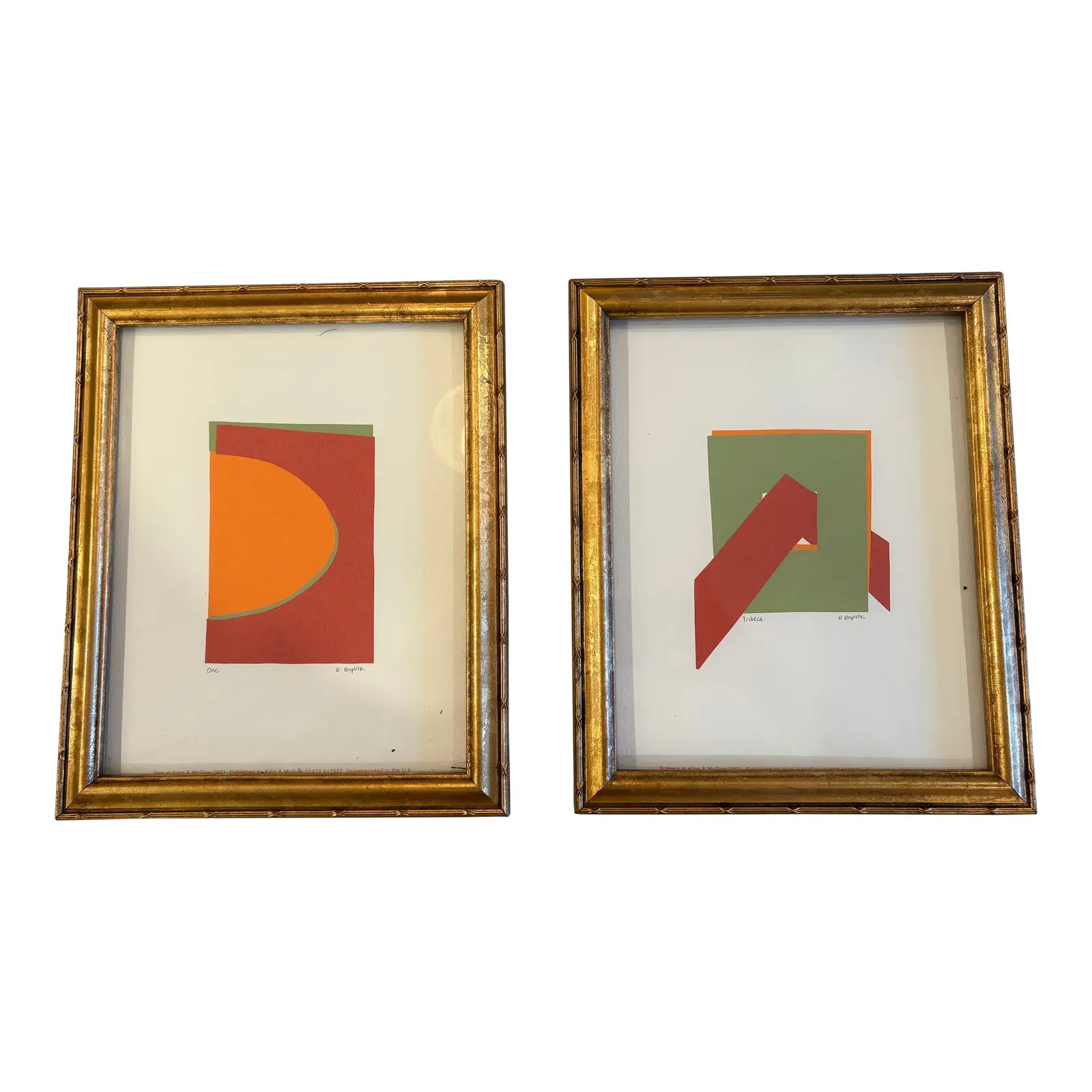 Pair of Framed Silkscreen Prints by Denise Duplock-Signed | Chairish