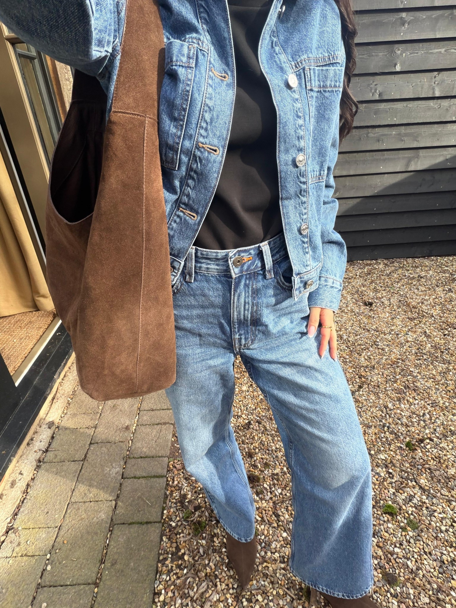 A girls’ trip to the countryside 🌳🪵☕️ wearing all River Island, double denim with chocolate brown suede accessories 

#LTKspring #LTKstyletip