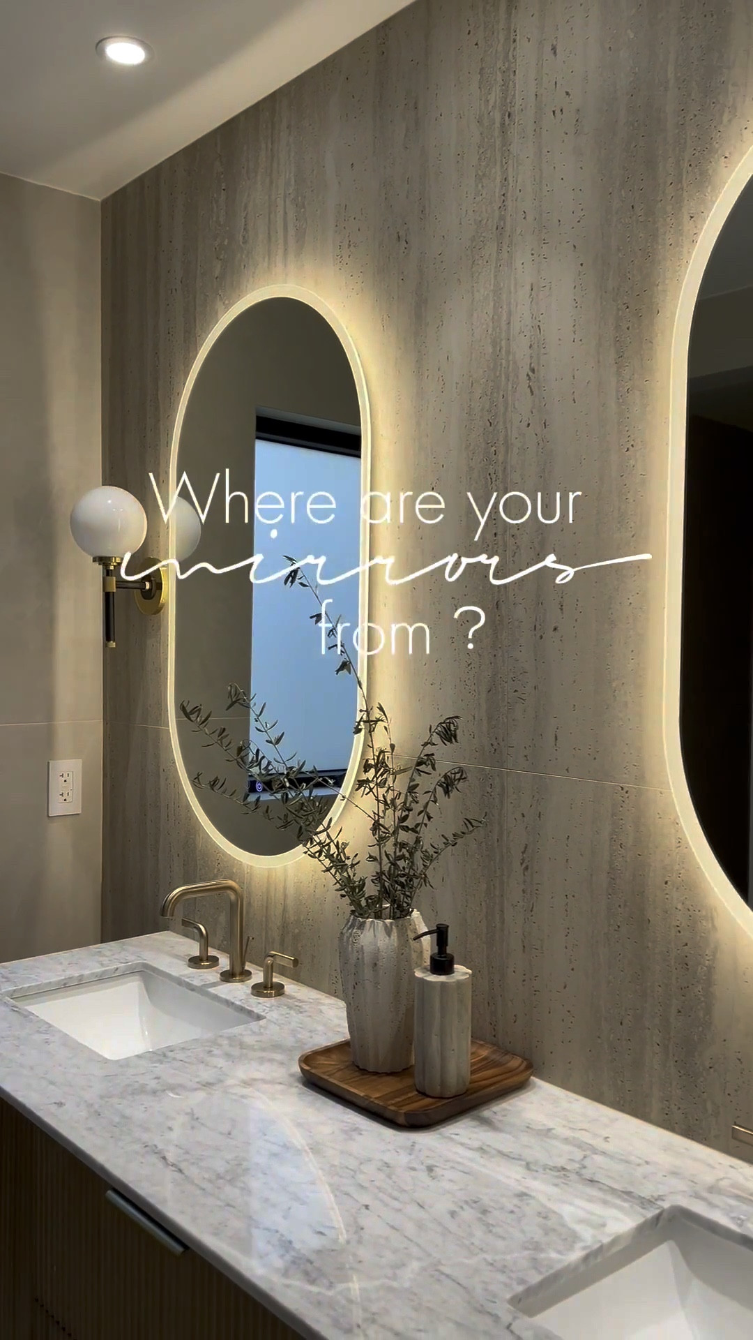 Elevate your bathroom with lighted mirrors. These tall oval lighted mirrors bring the spa feel to your home and makeup never looked better. I have installed the 40x24. #lightedmirrors #ovallightedmirrors #talllightedmirrors

#LTKStyleTip #LTKHome