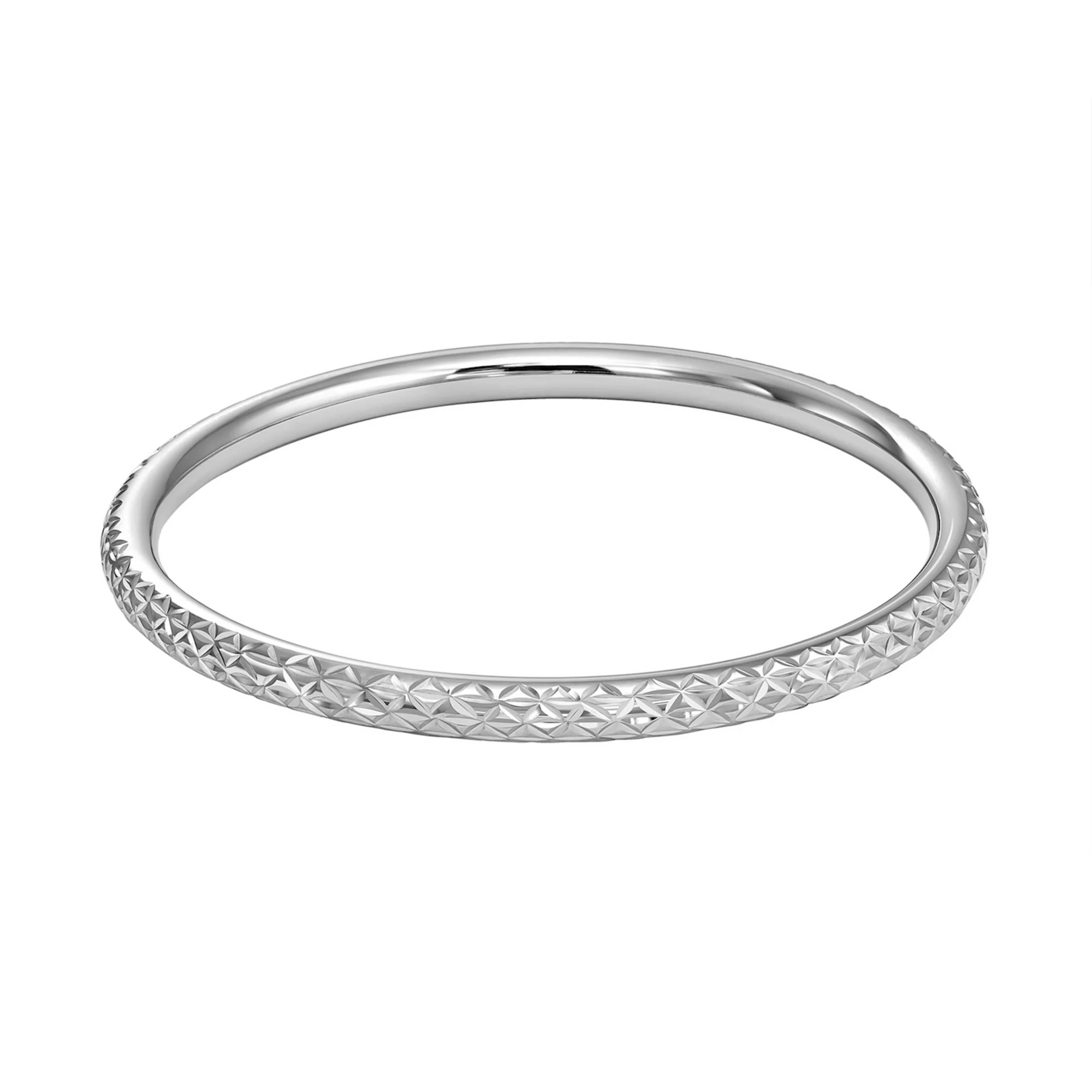 Argento Forte Sterling Silver Textured Bangle Bracelet | Kohl's