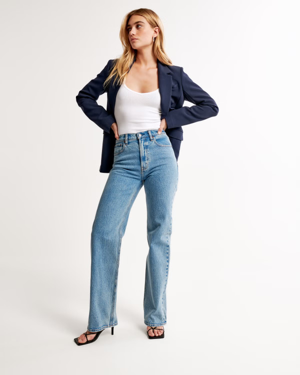 Women's High Rise 90s Relaxed Jean | Women's Bottoms | Abercrombie.com | Abercrombie & Fitch (US)