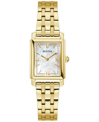 Bulova Women's Sutton Gold-Tone Stainless Steel Bracelet Watch 21mm - Macy's | Macy's