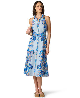 Women's Printed Halter Neck Shirt Dress | Macy's