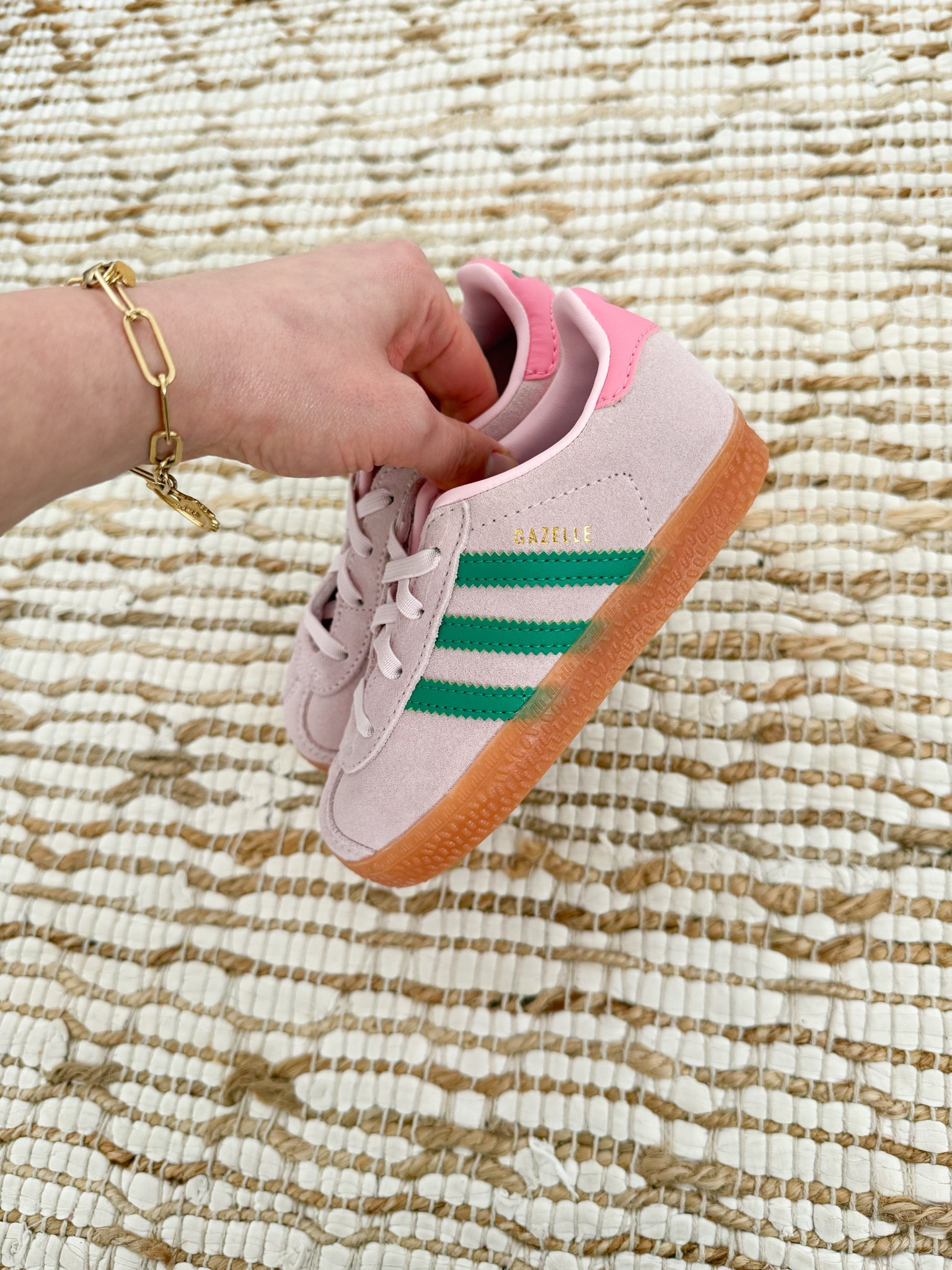 Pink and green toddler sodas sneakers. They are so cute!!

#LTKKids #LTKFindsUnder50 #LTKShoeCrush