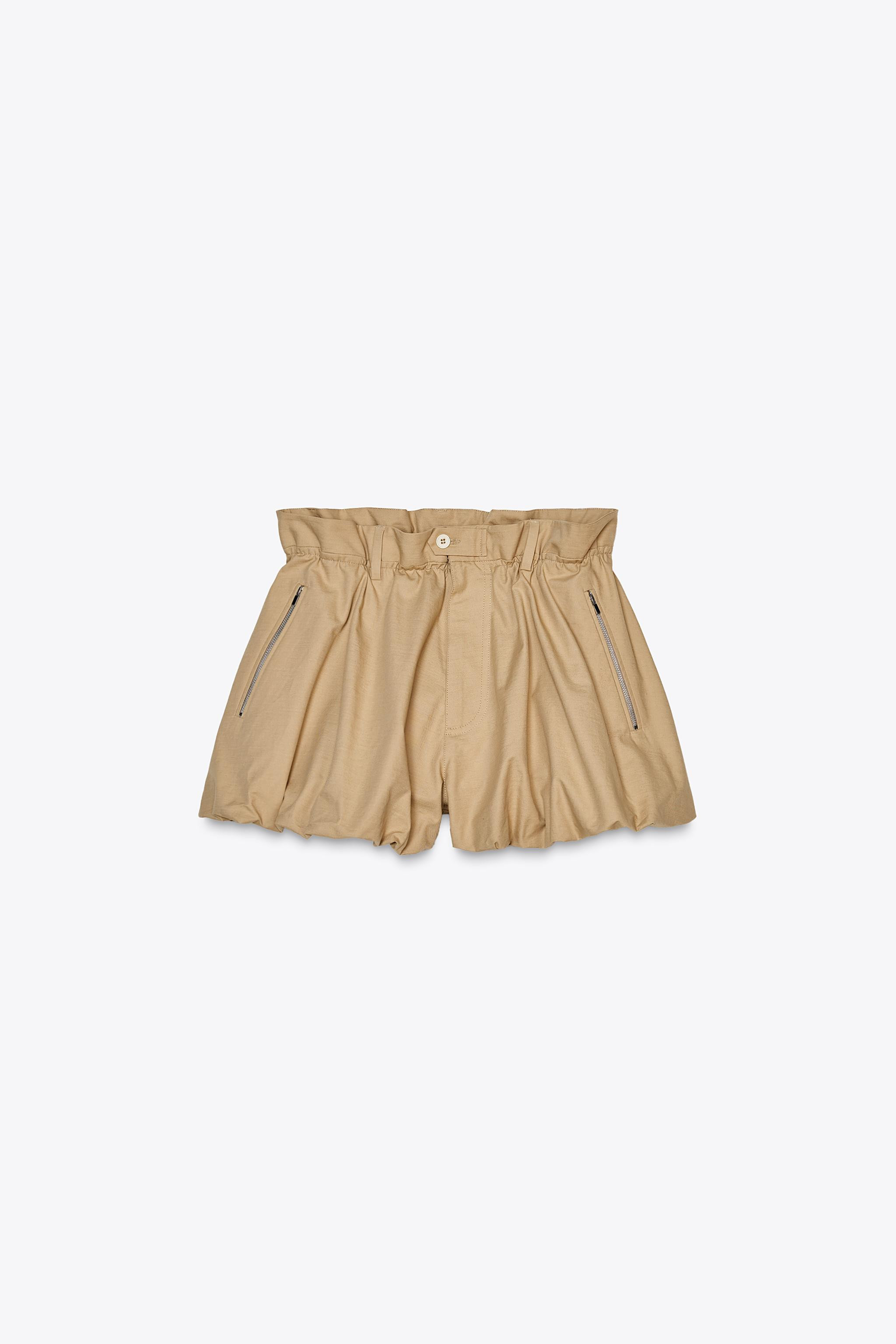 ZARA WOMAN COLLECTIONMid-rise shorts made of a cotton blend yarn with 17% linen. Front pockets. B... | Zara US