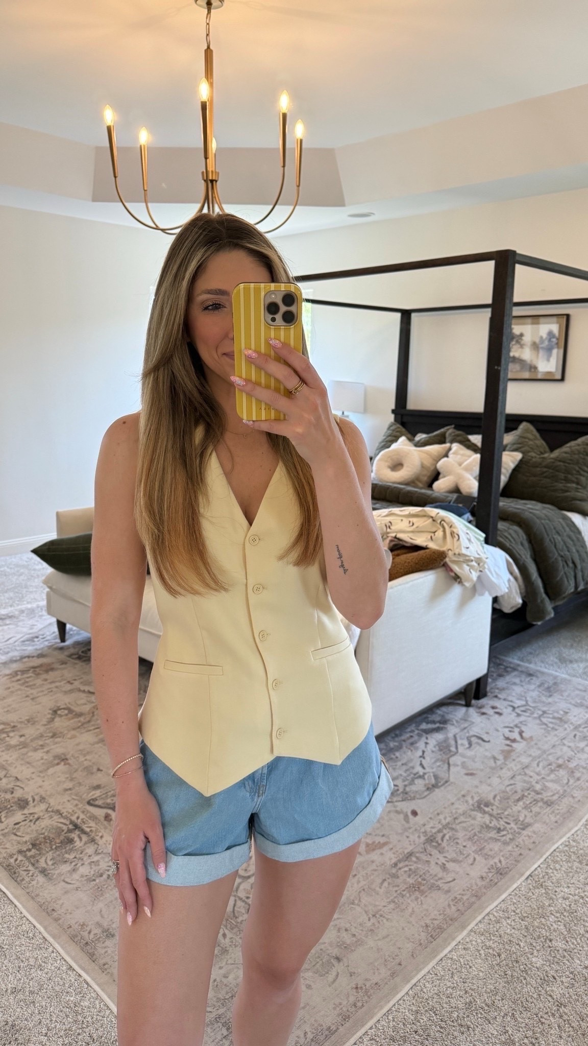 Soft summer vibes with Abercrombie! 🌞 25% off everything!!!

Use code SAMANTHAX5 for 5% off your Burga purchase!

Abercrombie MDW Sale finds🇺🇸

tts: s, shorts size down 1

butter yellow, sale, sale alert, free people, denim shorts, blue shorts, jean shorts, button up vest, v neck vest, tailored vest, Nashville, Samantha Bauchmann 

 #LTKSeasonal #LTKSaleAlert #LTKStyleTip