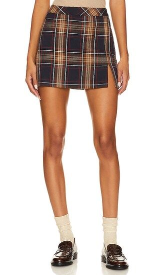 Cameron Skirt in Navy Plaid | Revolve Clothing (Global)