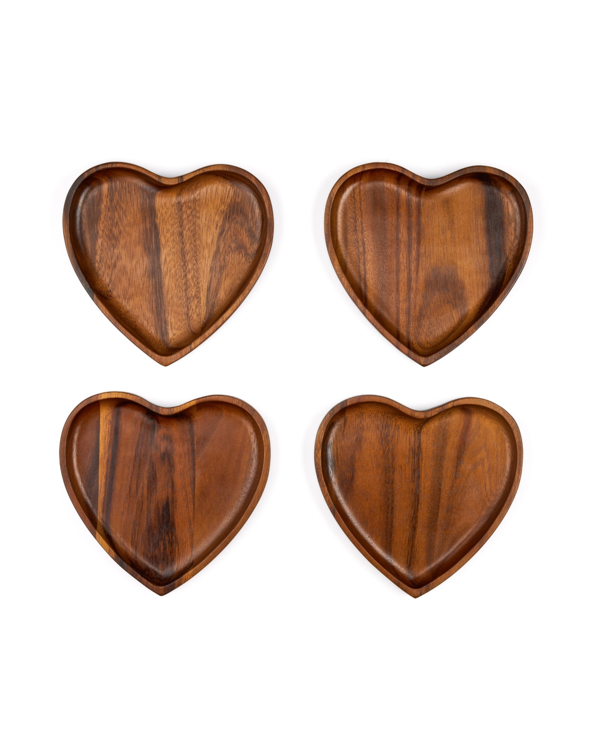 Nambe Eat Your Heart Out Appetizer Plates 4-Pc. Set - Brown | Macy's