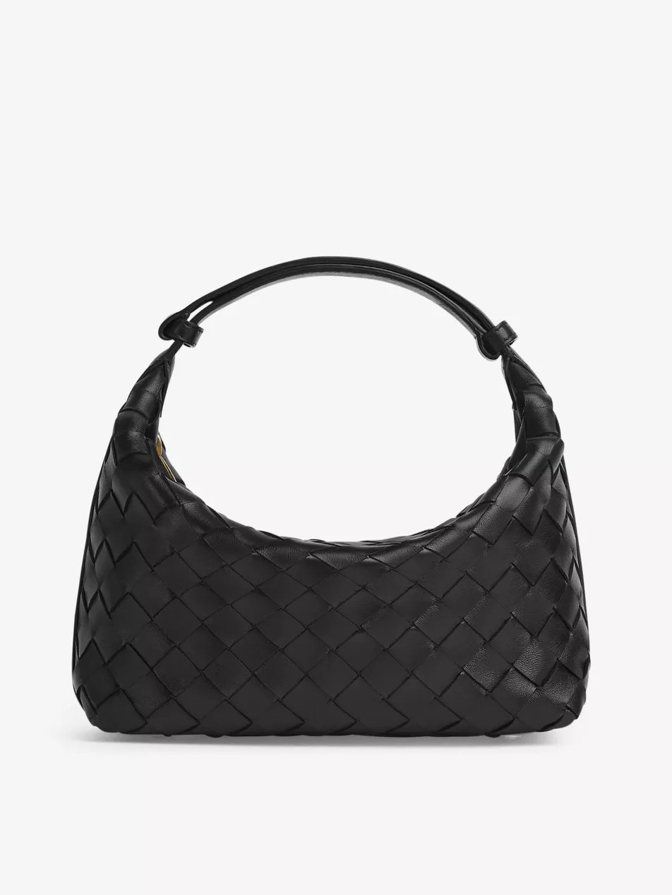Intrecciato-weave small leather hobo bag | Selfridges