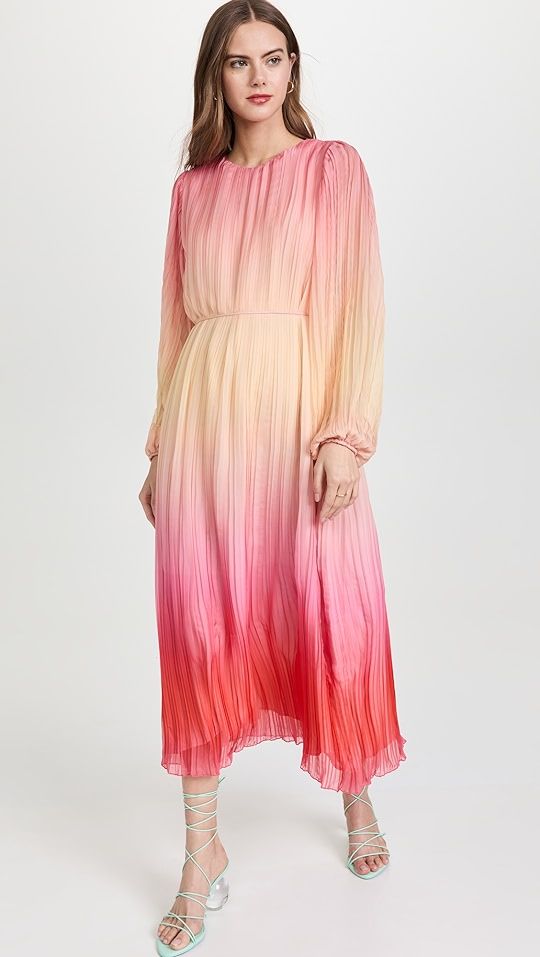 Pleated Long Sleeve Dress | Shopbop