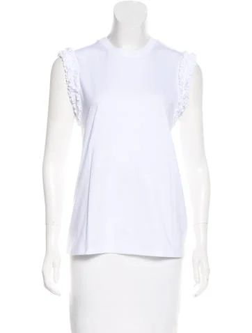 Victoria, Victoria Beckham Sleeveless Ruffle-Trimmed Top | The Real Real, Inc.
