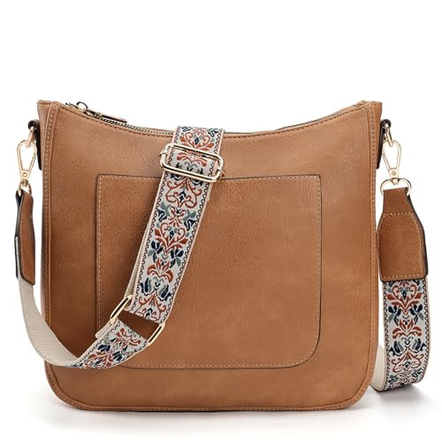 Vegan Leather Crossbody Bags for Women,Fashion Shoulder Purse with Adjustable Guitar Strap | Amazon (US)