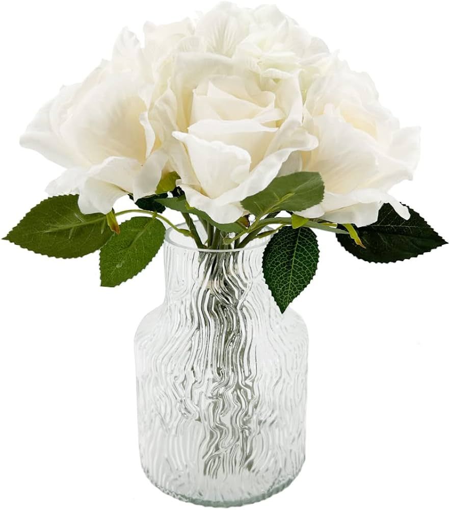 Floralies Artificial Rose Flowers Bouquets Silk Roses Bulk Arrangement Faux Flower Bundles with S... | Amazon (US)