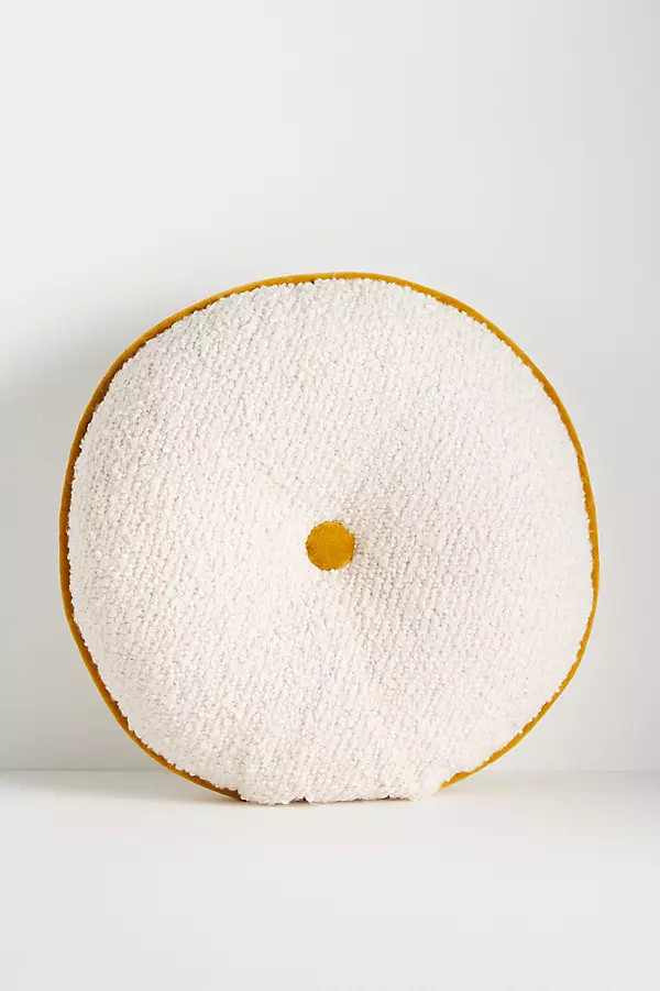 Alina Bouclé Round Pillow | Anthropologie (US)