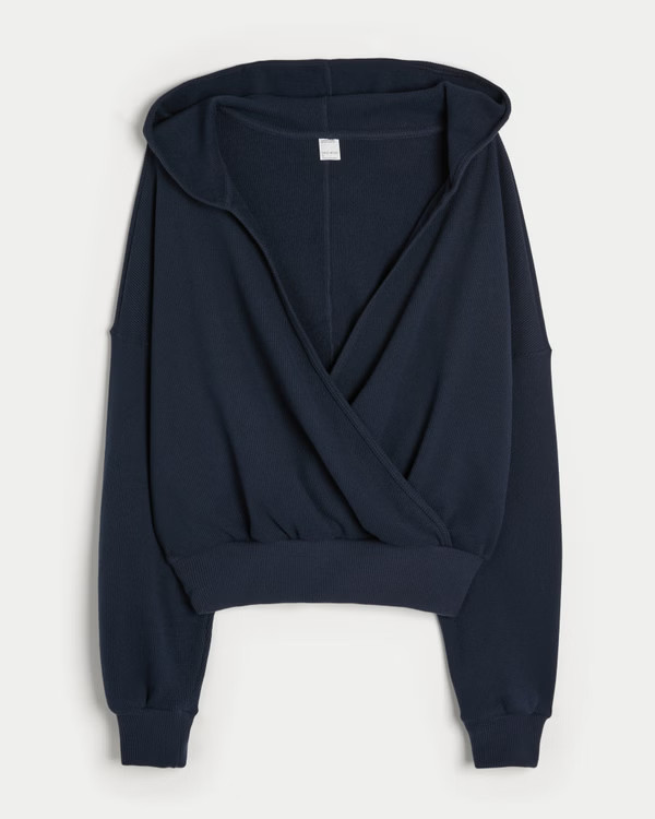 Women's Gilly Hicks Cozy Waffle Wrap Hoodie | Women's Tops | HollisterCo.com | Hollister (US)
