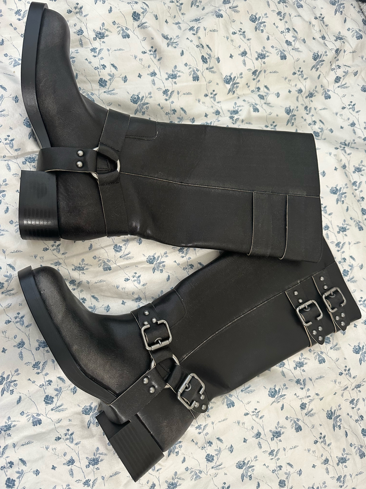 Best moto boots under $100! 

Similar to the Steve Madden rocky or miu miu boots (linked both of these as well) that are super popular right now 

Distressed black color with silver buckle details. I’m a size 7 and got the size 7.5 and they fit perfectly!

I also linked some other options including the brown version and short version 

I love styling these with a white top and white tiered skirt, or graphic baby tee with bloomer shorts 🫶🏼👢

#LTKHoliday #LTKSeasonal #LTKfindsunder100