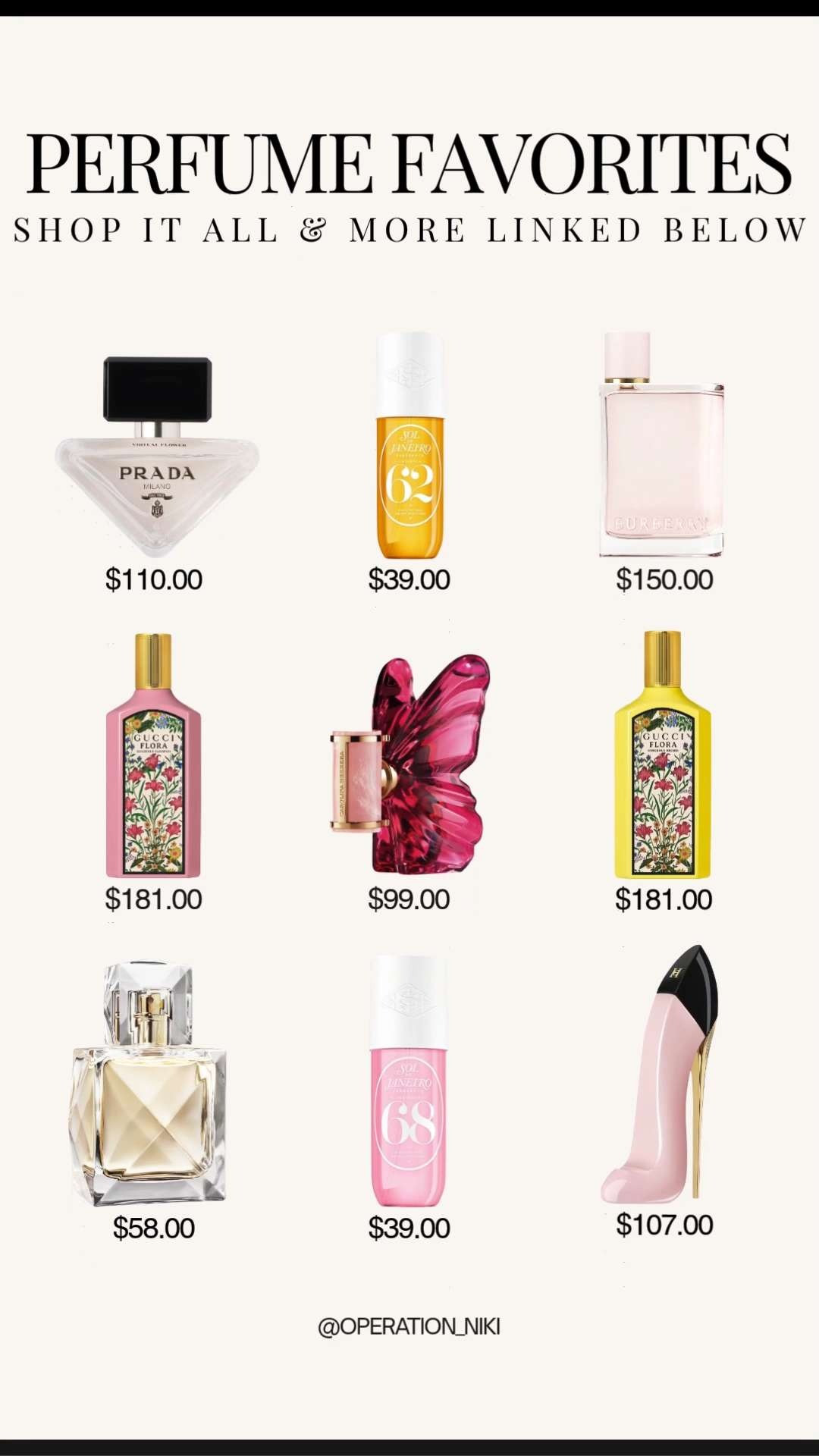 Smelling fresh and feeling put together is the ultimate final touch to a great self-care routine. ✨ These curated fragrance favorites are perfect for keeping you feeling confident and pristine all day long.
As featured, this collection brings together a beautiful mix of warm florals, sweet gourmands, and fresh seasonal scents. Whether you love a subtle, breezy body mist for everyday wear or a rich, luxury perfume for a night out, these stunning bottles fit seamlessly onto any vanity setup. 🌟

Follow for more @OPERATION_NIKI on IG, TikTok, & Facebook

#PerfumeCollection #FragranceFavorites #SelfCareRoutine #OperationNiki #LuxuryFragrance #SummerScents #VanityEssentials #ScentOfTheDay #BeautyFinds #GlowUpRoutine 

 #LTKBeauty