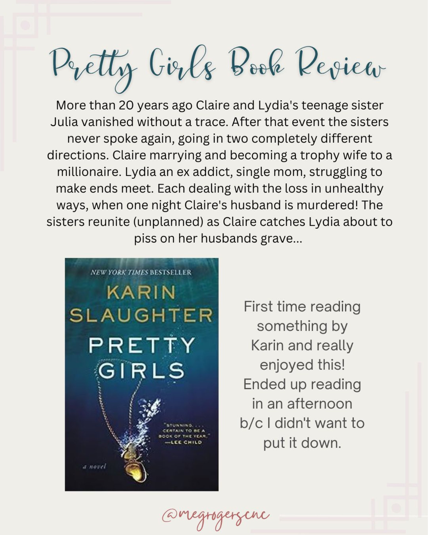 I have a little obsession with “who done it” type mystery books and this read fit it perfectly!

#bookrec #bookrecs #thrillerbooks #momswhoread #bookstagram #booksilove