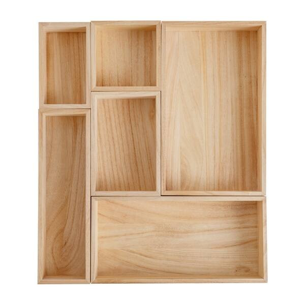Martha Stewart Wooden Desktop or Drawer Organizer Set - 6 Piece Set - Bed Bath & Beyond - 3846420... | Bed Bath & Beyond