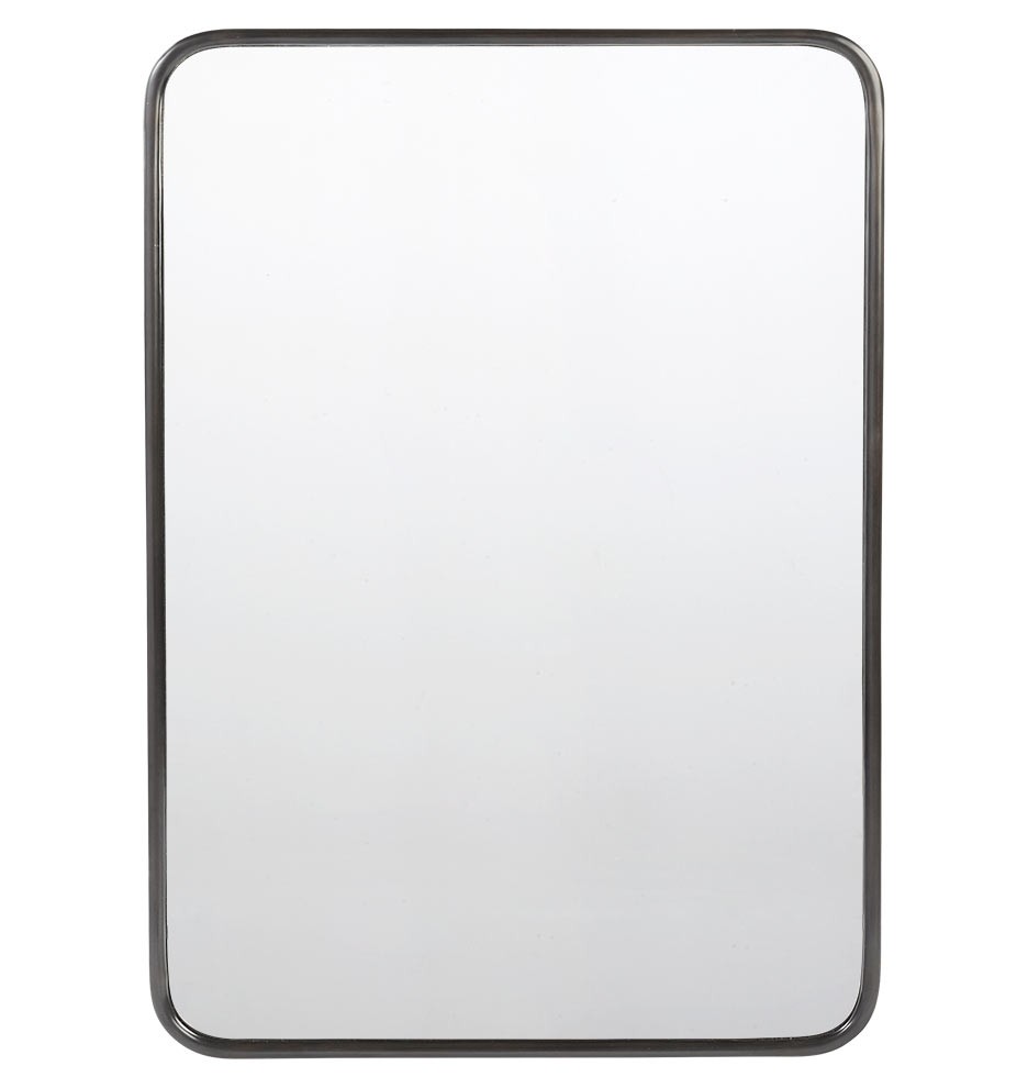 Rounded Rectangle Metal Framed Mirror Item # E4333 | Rejuvenation