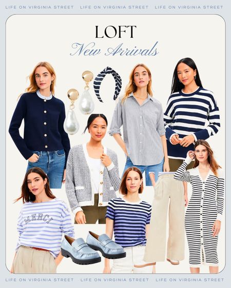 The cutest new spring arrivals from Loft! I’m loving these nautical preppy outfit finds that included a sweater cardigan with ruffle collar, striped sweater, merci striped tee, striped cardigan, striped dress, wide leg khakis, cute striped headband, light blue loafers, pearl earrings and more! And a lot is on sale today!
.
#tlksalealert #ltkfindsunder50 #ltkfindsunder100 #ltkseasonal #ltkwoekwear #ltkstyletip #ltkshoecrush #ltkover40 #ltkmidsize

#LTKfindsunder100 #LTKsalealert #LTKworkwear