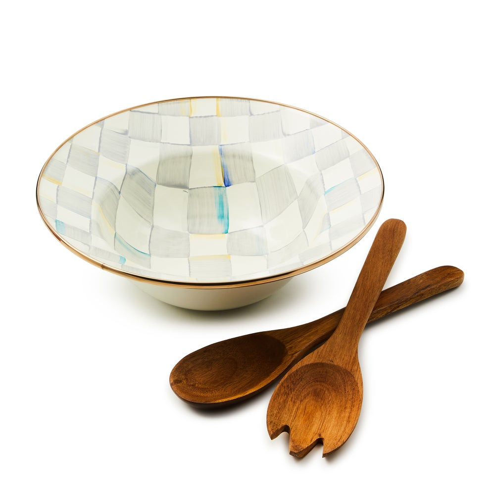 Check Salad Serving Set | MacKenzie-Childs