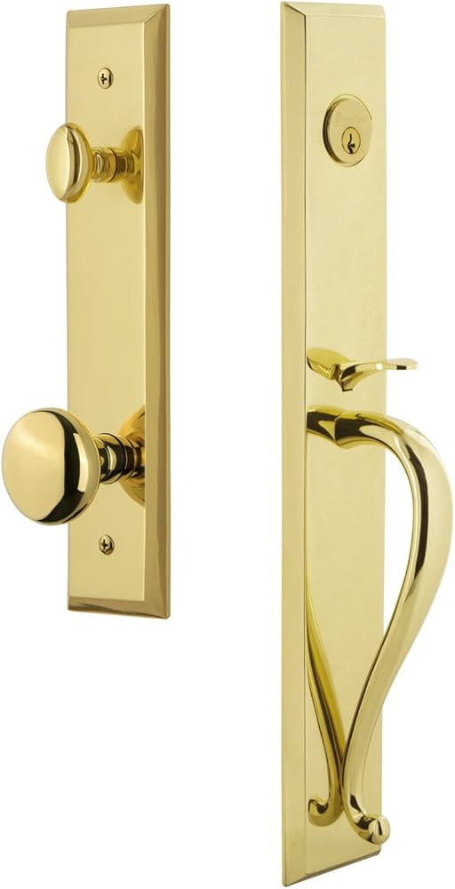 Grandeur 849468 Hardware One-Piece Dummy Handleset with S Grip and Fifth Avenue Knob in Lifetime ... | Amazon (US)