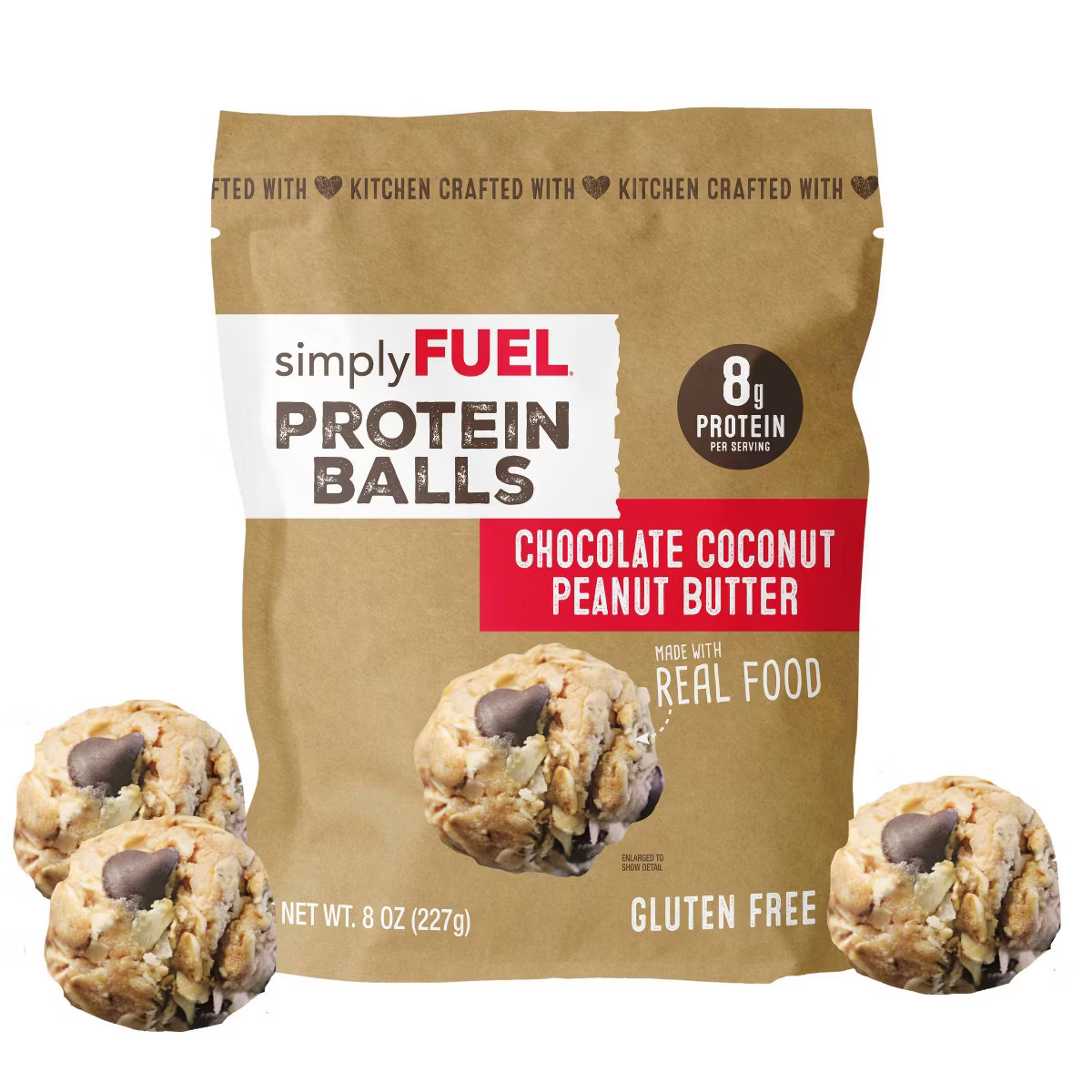 simplyFUEL Chocolate Coconut Peanut Butter Protein Balls - 8oz | Target