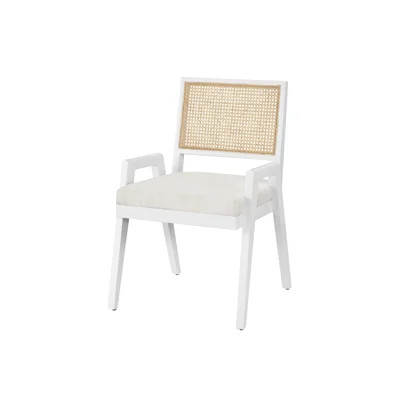Arm Chair in Off White/Tan | Wayfair North America