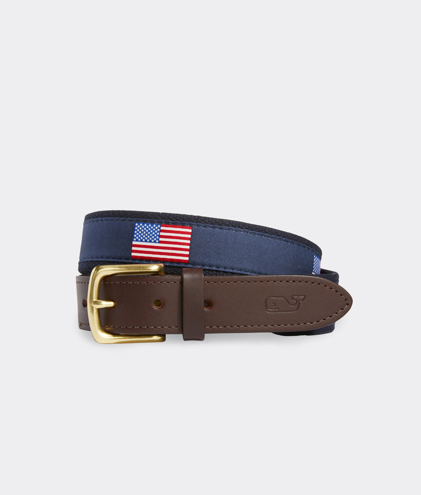 American Flags Canvas Club Belt | vineyard vines