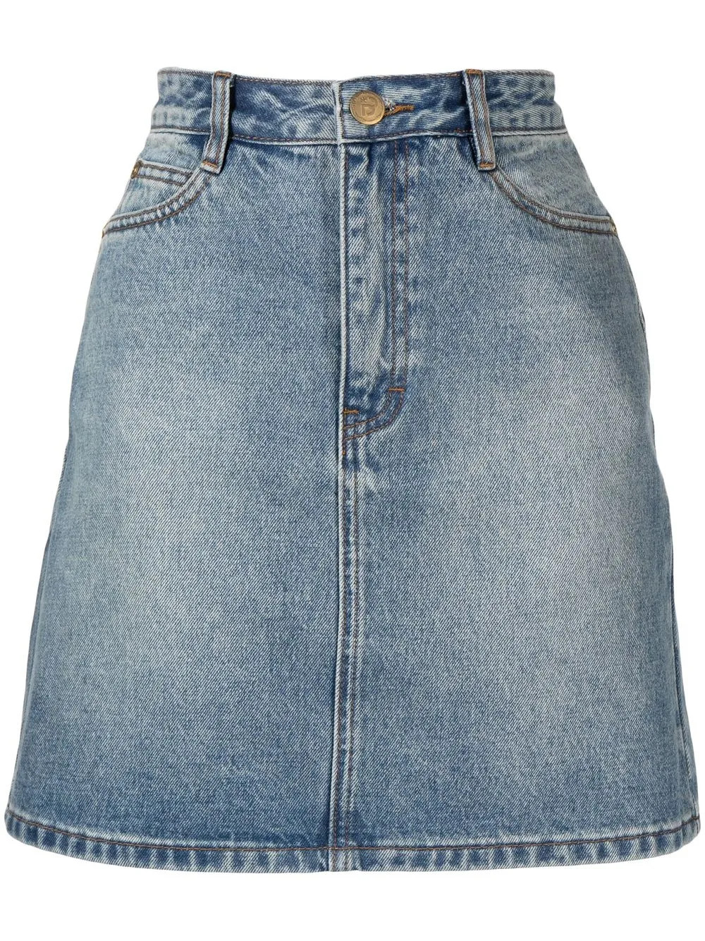 水洗效果牛仔半身裙 | Farfetch (CN)