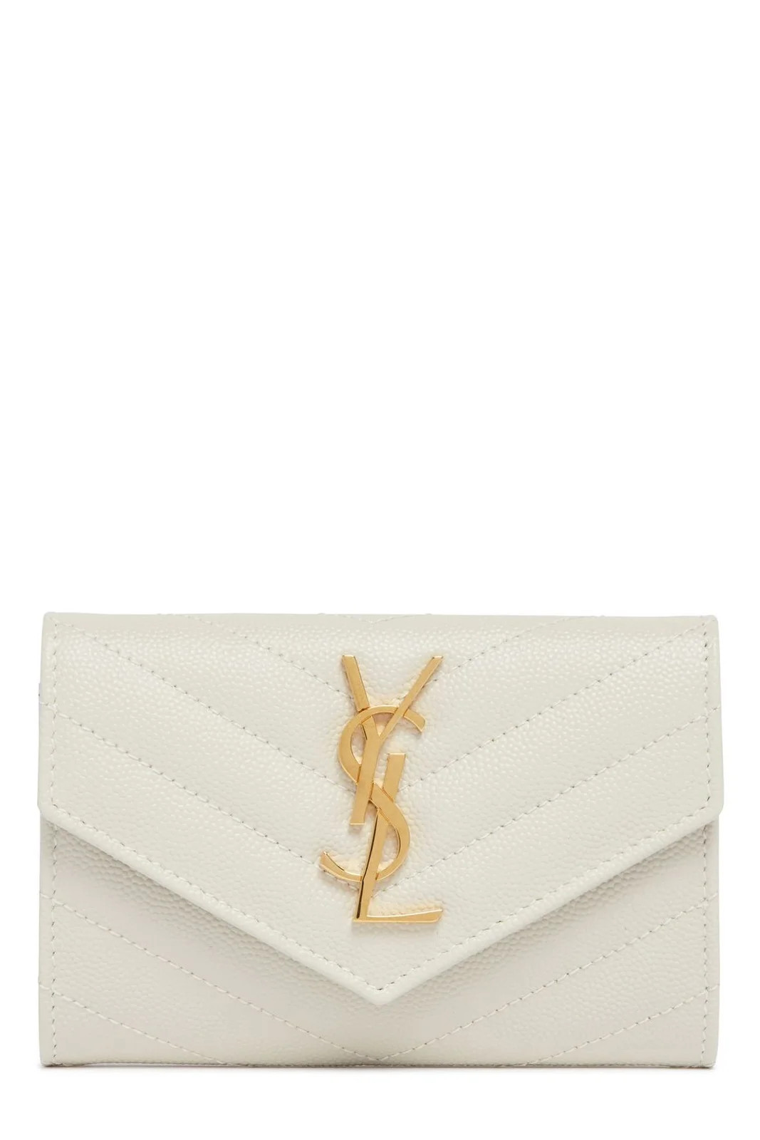Saint Laurent Cassandre Matelassé Small Envelope Wallet | Cettire Global