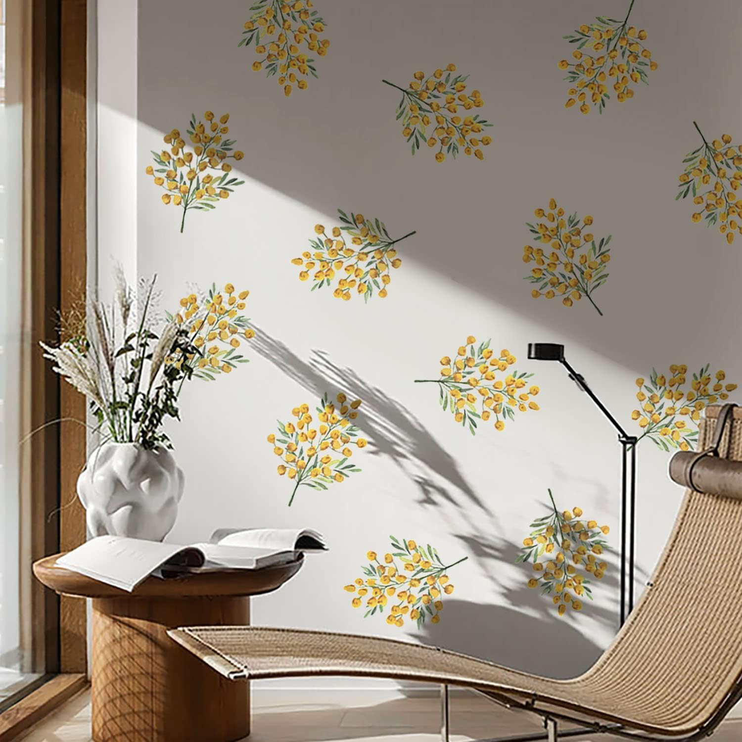 Peel and Stick Watercolor Wall Decals, Self Adhesive Floral Stickers for Bedroom Livingroom Decor... | Amazon (US)