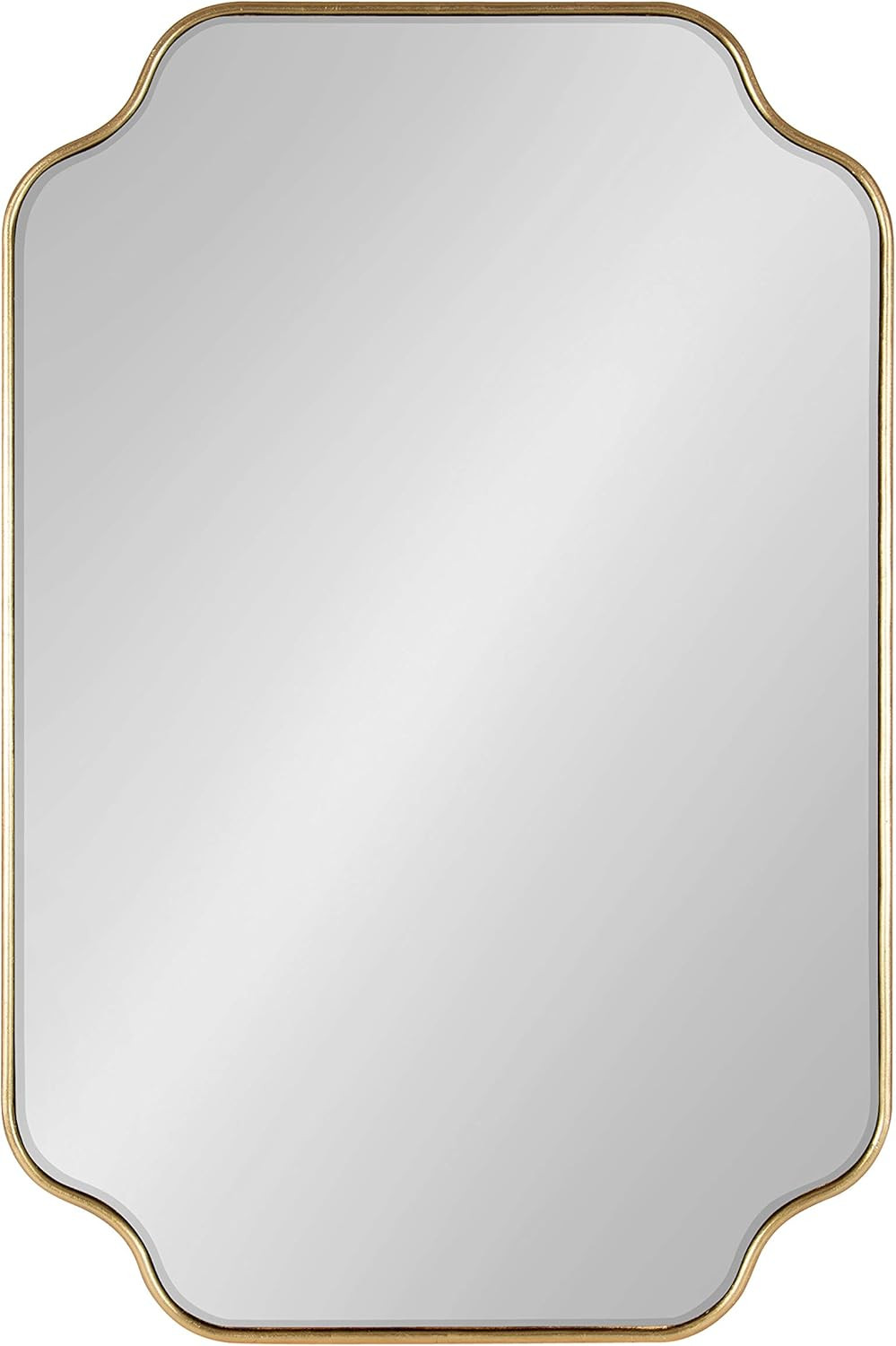 Kate and Laurel Plumley Glam Scalloped Wall Mirror, 24 x 36, Gold, Transitional Mirror Wall Decor | Amazon (US)