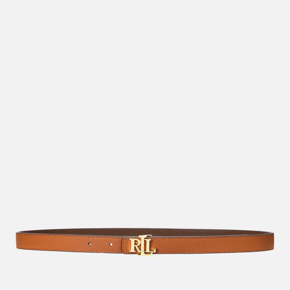 Lauren Ralph Lauren Women's Reversible 20 Skinny Belt - Lauren Tan/Dark Brown - S | Mybag.com (Global) 