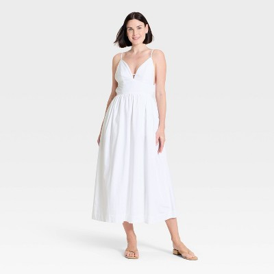 Women's Maxi Slip Dress - A New Day™ White XL | Target