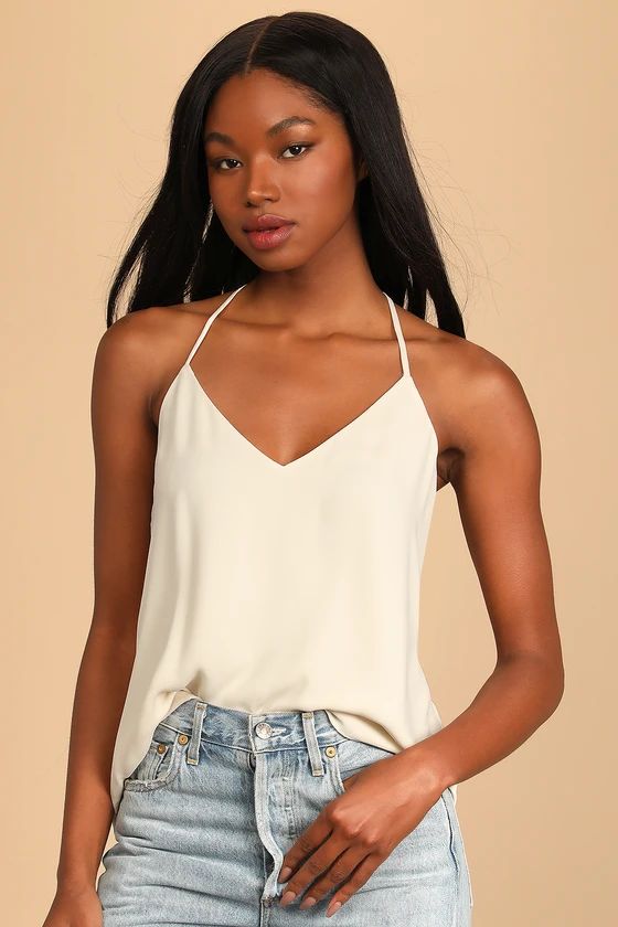 Chic Disposition Ivory Sleeveless T-Back Cami Top | Lulus (US)
