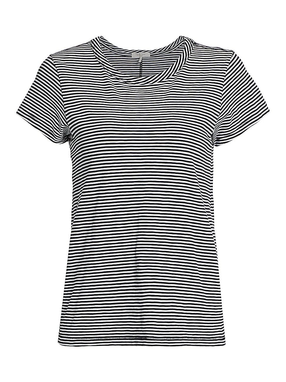 Rag & Bone Women's Stripe Tee - Black White - Size XS | Saks Fifth Avenue