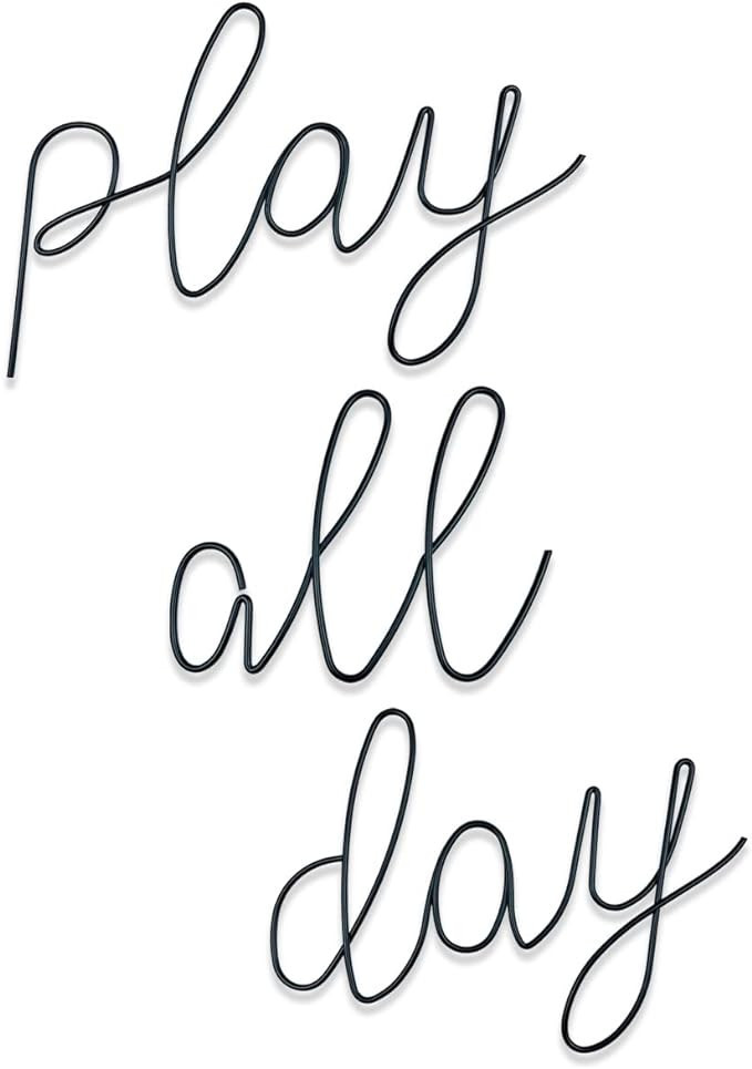 Playroom Wall Decor, Play Room Daycare Wall Decoration Play All Day Sign Play All Day Wall Decor ... | Amazon (US)