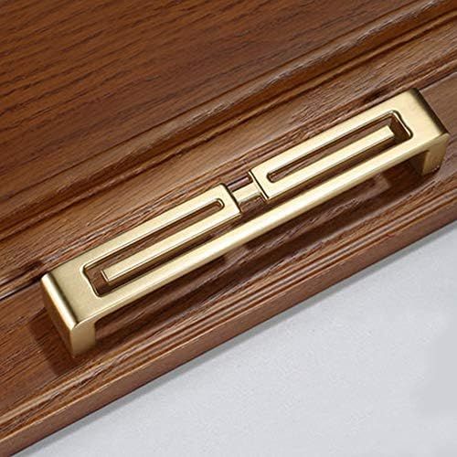1 Pair of Handles Drawer Handles, Closet Handles TV Cabinet Pulls Stylish Golden Handles Modern Chin | Amazon (US)