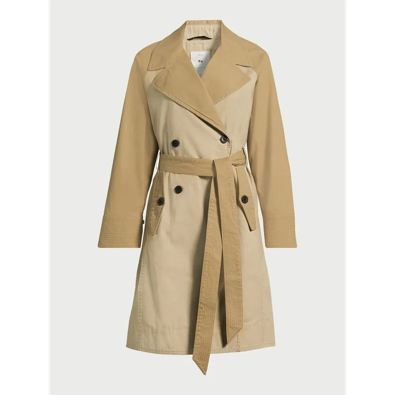 Free Assembly Women’s Modern Trench Coat, Sizes XS-XXL | Walmart (US)