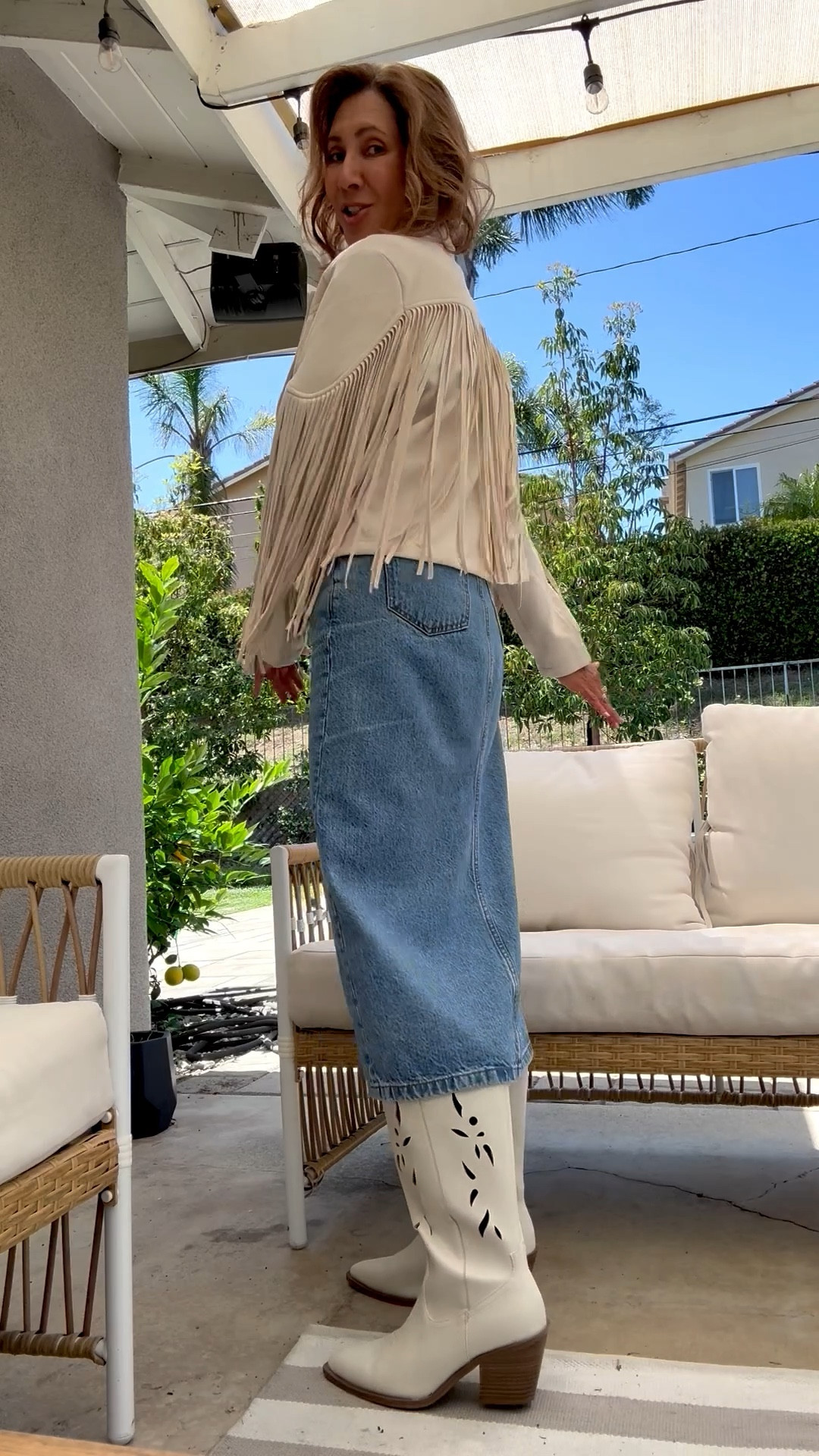 Festival vibes for spring! I have been getting so many compliments on the lightweight faux suede jacket! It’s all about the fringe. Style with a denim skirt and boots.
#LTKOver40

#LTKootd #LTKU #LTKFestival