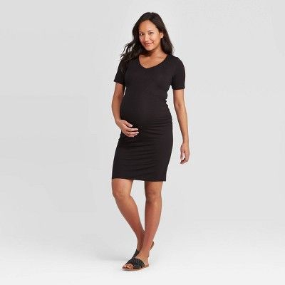 Short Sleeve Side Shirred Maternity Dress - Isabel Maternity by Ingrid & Isabel™ | Target