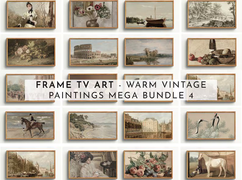 Samsung Frame TV Art Set Warm Vintage Paintings Mega Bundle 125 Files Included Vintage Frame TV A... | Etsy (US)