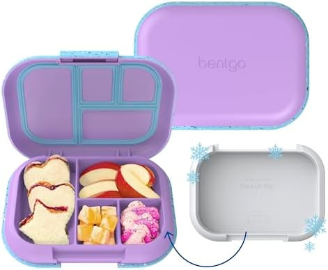 Bentgo Chill Kids Leak-Proof Lunch Box - 4-Compartment Bento Box with Built-In Ice Pack, 3.3 Cup ... | Amazon (US)