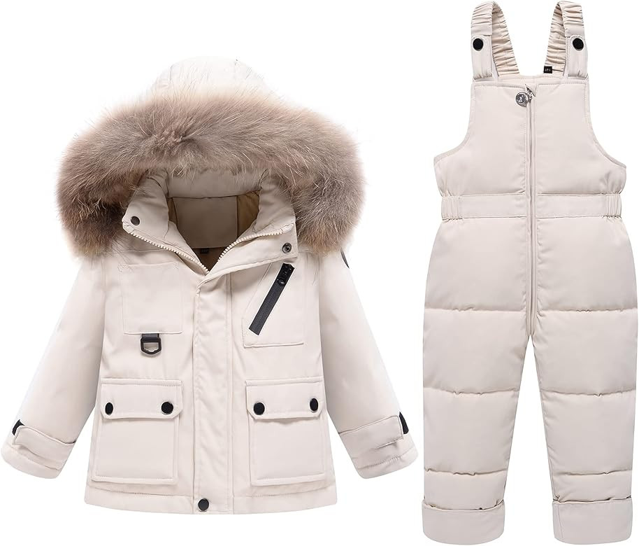 YALLET Baby Girls Boys Snowsuit, Infant Winter Clothes Toddler Kids Winter Warm Hooded Down Jacket C | Amazon (US)